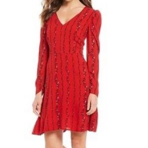 A Loves A Poinsettia Red A Line Dress Size 10